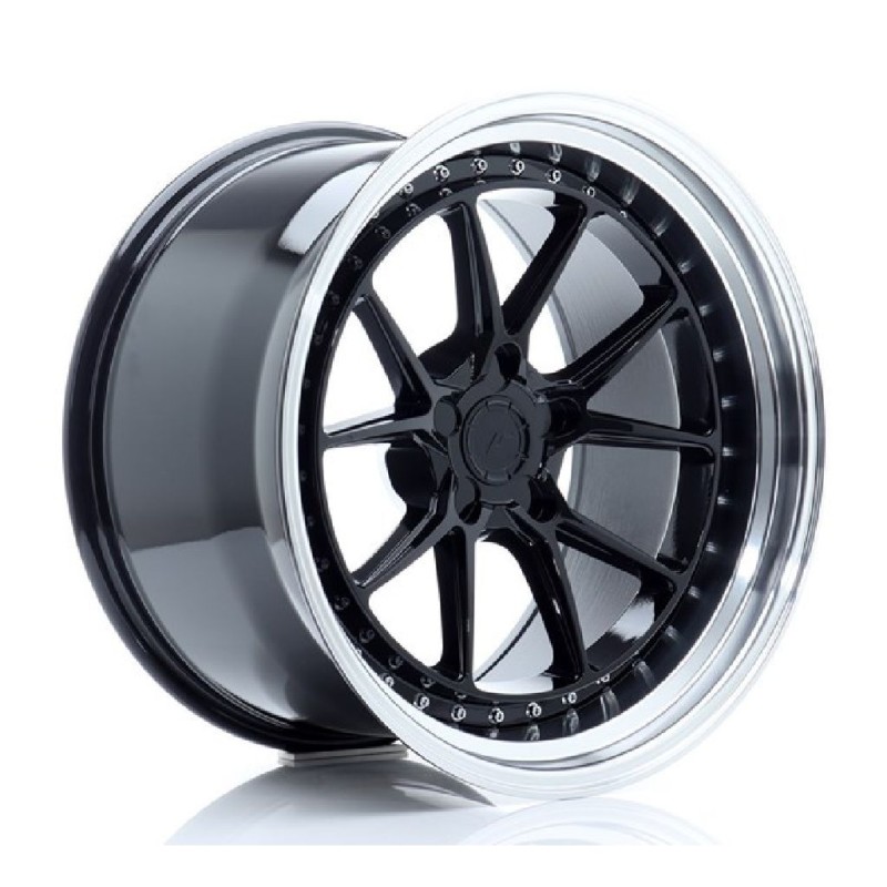 Japan Racing JR39 8.5x18 ET15-35 Blank gloss black w/Machined Lip