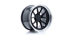 Japan Racing JR39 8.5x19 ET15-35 Blank gloss black w/Machined Lip