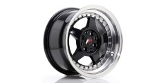Japan Racing JR6 7.0x16 ET25 4x100/108 gloss black w/Machined Lip