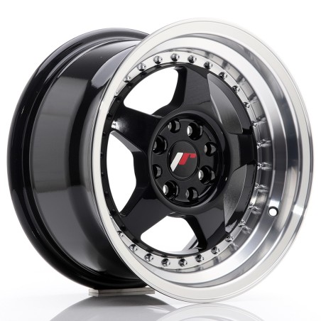 Japan Racing JR6 8.0x16 ET30 4x100/114 gloss black w/Machined Lip