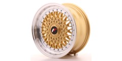 Japan Racing JR9 9.0x16 ET20 4x100/108 gold mit silber Bett
