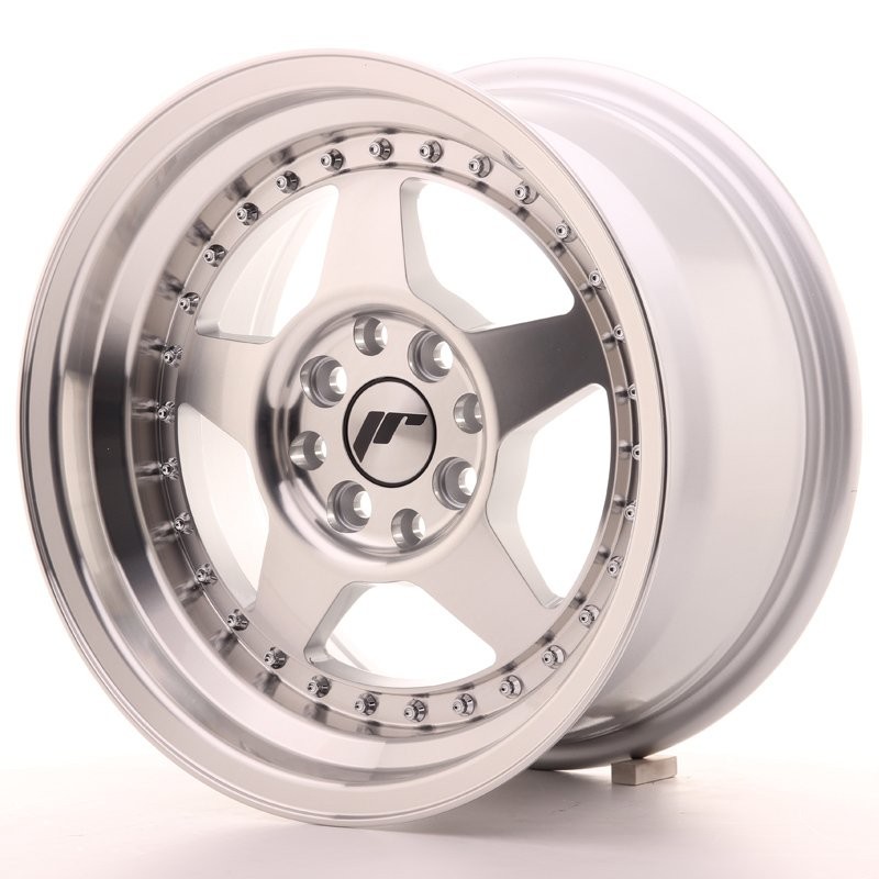 Japan Racing JR6 8.0x16 ET10-30 Blank Silver Machined Face