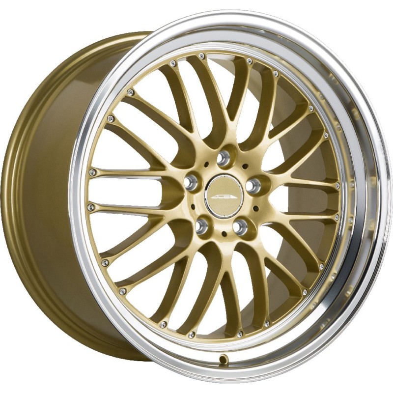 ACE Rio 8.5x19 ET35 5x120 gold polierte Lippe