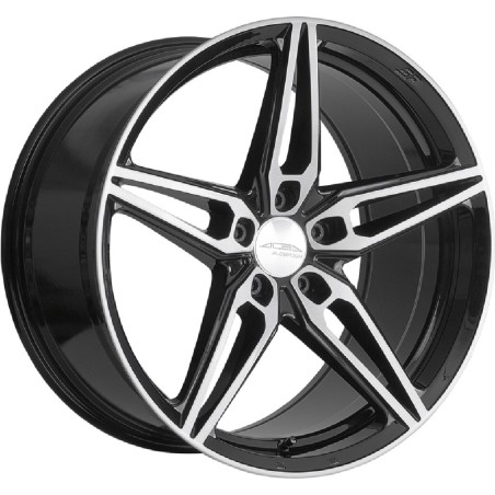 ACE AFF01 9.5x19 ET40 5x110 dark shiny black, face brushed