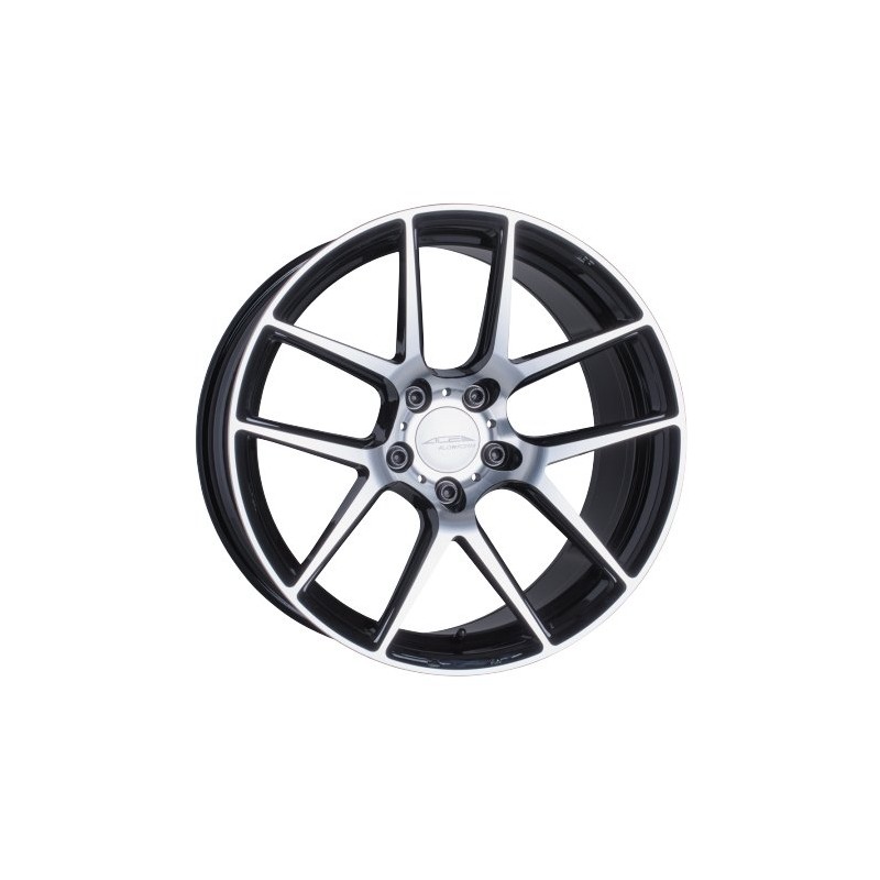 ACE AFF02 10.5x22 ET20 5x110 dark shiny black, face polished