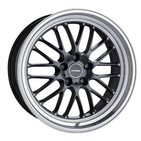 ACE Rio 8.5x20 ET40 5x110 matt black, step rim polished