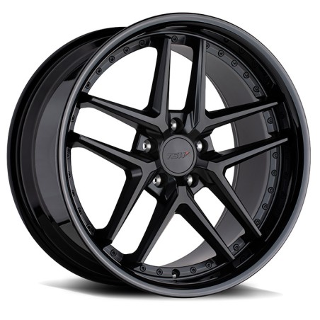 TSW Premio 9.5x19 5x114.3 ET20 matte black / gloss black lip