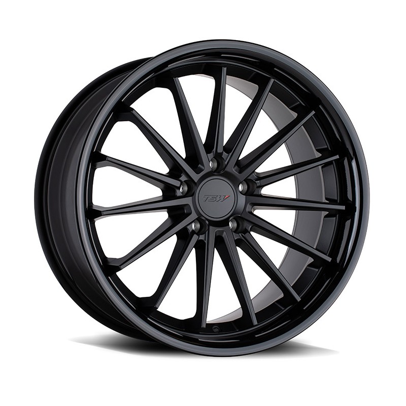 TSW Marina 8.5x19 5x112 ET42 matte black / gloss black lip
