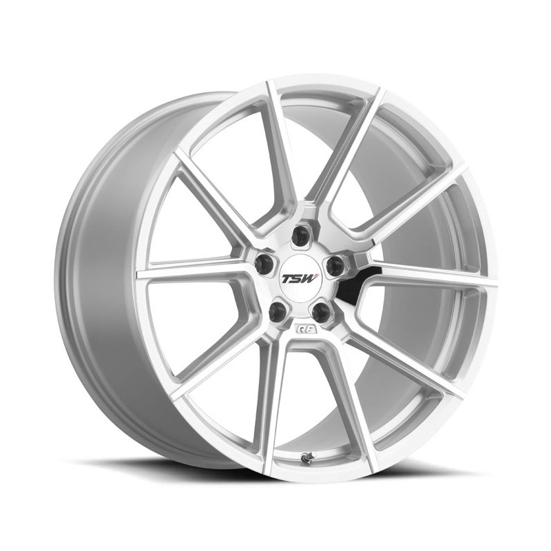 TSW Chrono 10.5x21 5x114.3 ET28 silver frontpolished