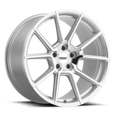 TSW Chrono 10.5x21 5x114.3 ET28 silver frontpolished