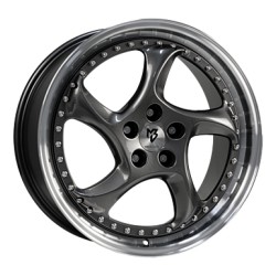 mbDESIGN Turbo S 9.5 x 19 grau / anthrazit Alufelge