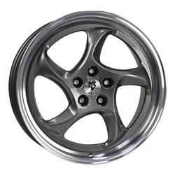 mbDESIGN Turbo 9.5 x 19 grau / anthrazit Alufelge