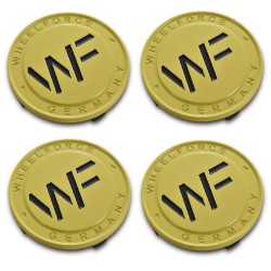 Wheelforce Nabeldeckel gelb/schwarz (4er Set)