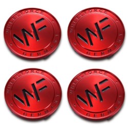 Wheelforce Nabeldeckel rot/schwarz (4er Set)
